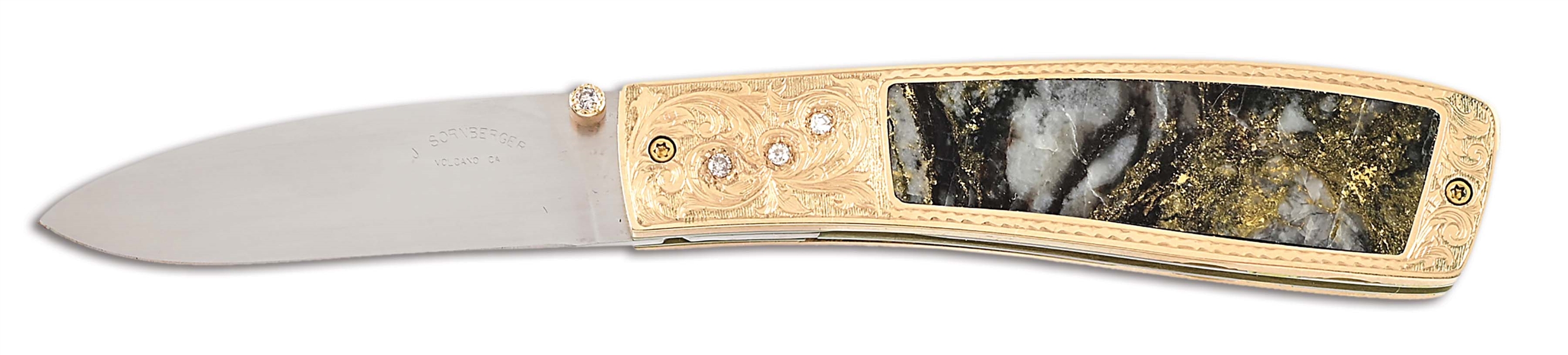 JIM SORNBERGER GOLD QUARTZ FOLDER.