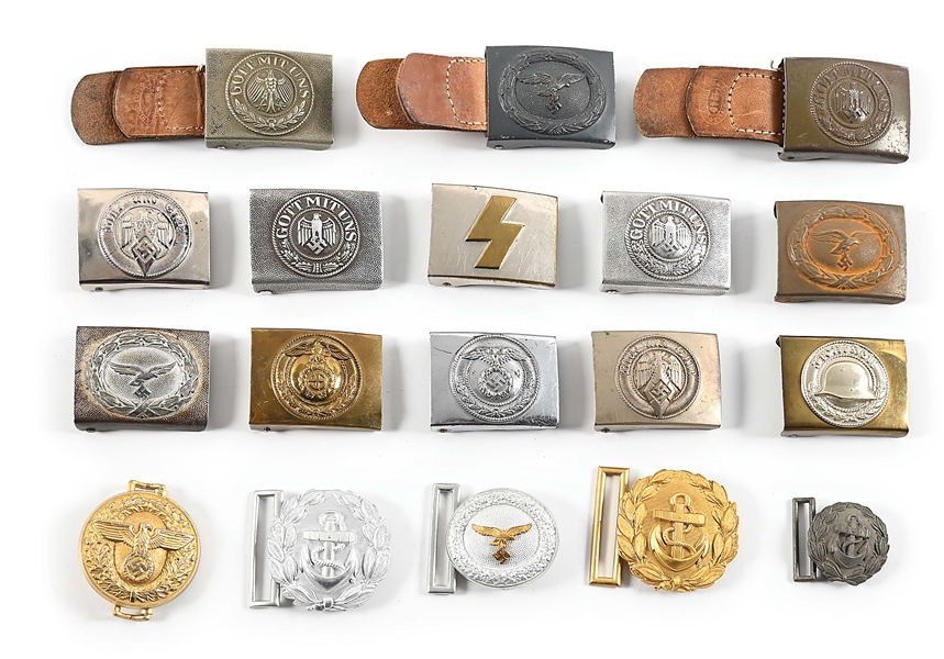 LOT OF MISCELLANEOUS THIRD REICH BELT BUCKLES.