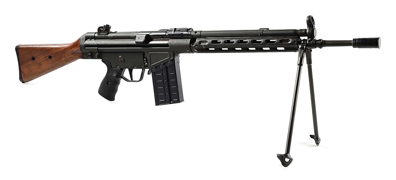 (C) SCARCE EARLY SANTA FE HECKLER & KOCH HK41 SEMI AUTOMATIC RIFLE. 