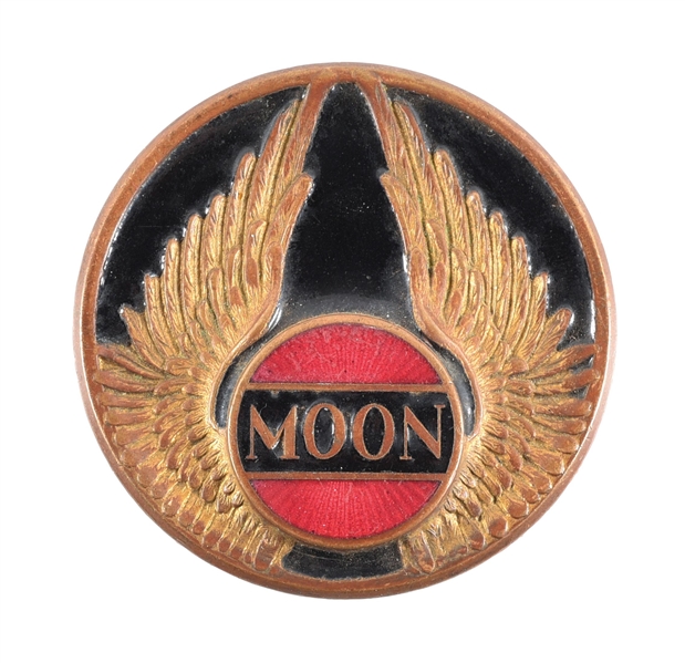 RARE MOON AUTOMOBILES CLOISONNÉ RADIATOR EMBLEM