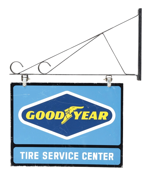 GOODYEAR TIRE SERVICE CENTER SIGN W/ HANGING BRACKET.