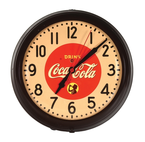 RARE DRINK COCA COLA GENERAL ELECTRIC ADVERTISING CLOCK. 