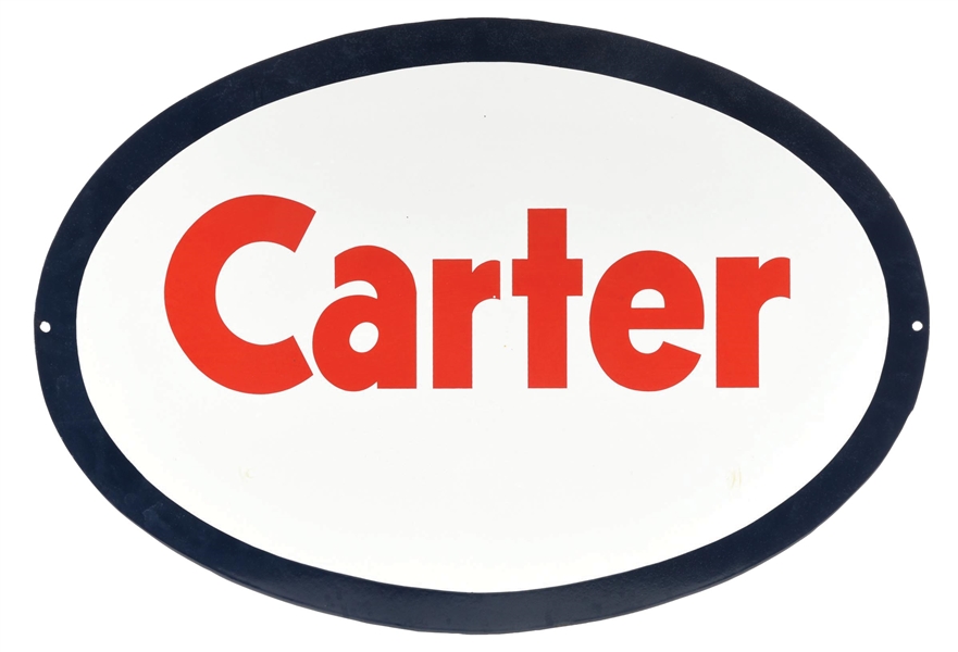 CARTER OIL COMPANY PORCELAIN SIGN.