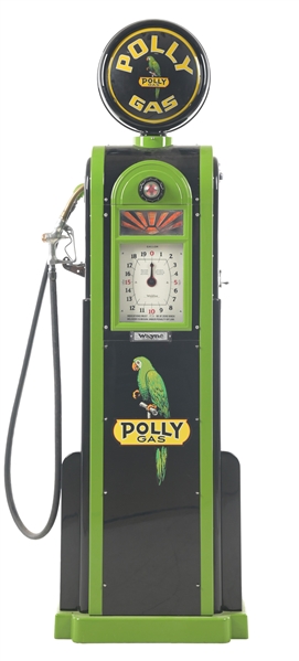 WAYNE MODEL #866 GAS PUMP RESTORED IN POLLY GASOLINE. 