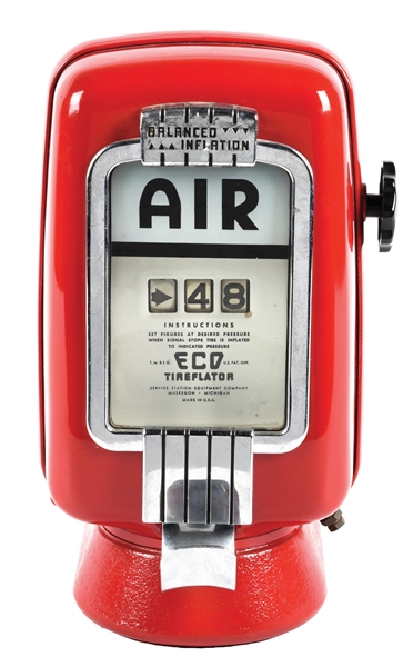 ECO TIREFLATOR SERVICE STATION AIR METER W/ WALL MOUNT ATTACHMENT. 