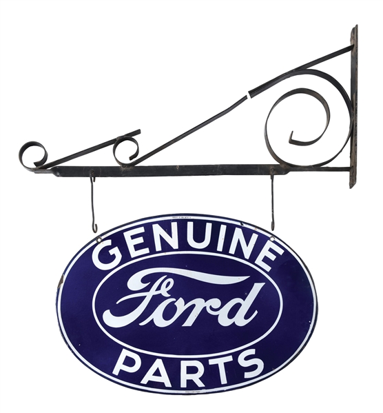 PORCELAIN FORD GENUINE PARTS OVAL SIGN. 