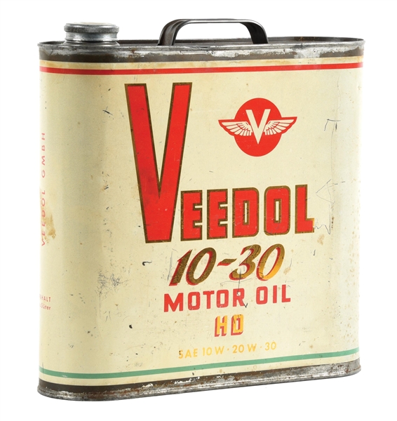 VEEDOL MOTOR OIL FIVE LITER FLAT CAN. 