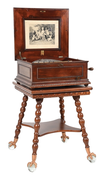 IMPERIAL SYMPHONION MUSIC BOX WITH STAND 