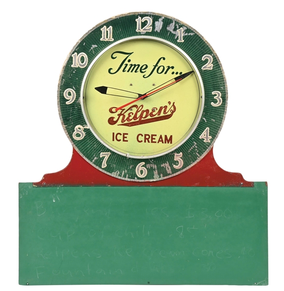 KELPENS ICE CREAM CLOCK W/ PRIVILEGE PANEL