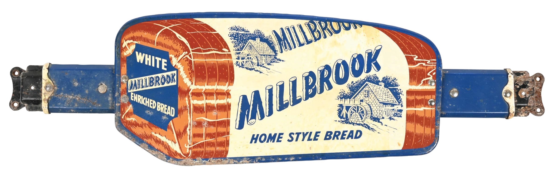 FIGURAL DOOR PUSH ADVERTISING MILLBROOK BREAD