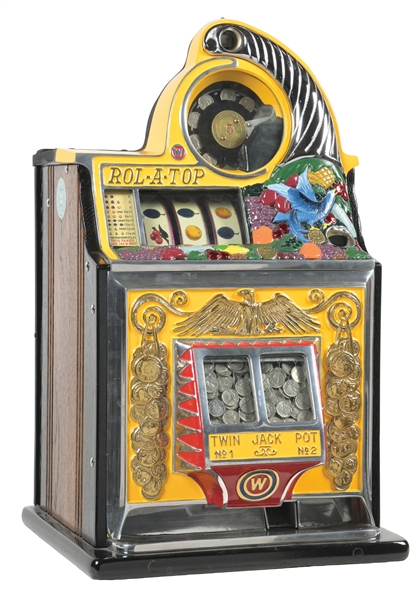 5¢ WATLING BIRD OF PARADISE ROL-A-TOP SLOT MACHINE