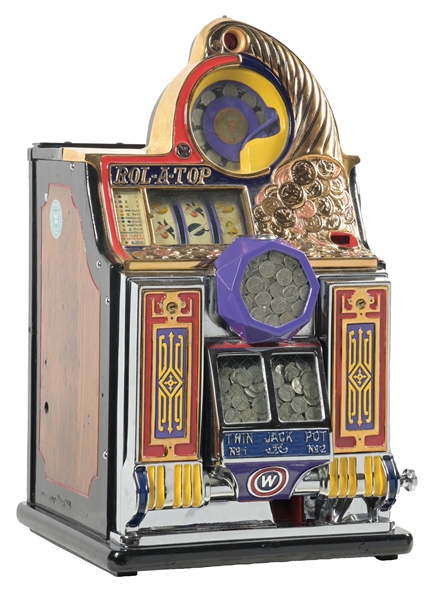 5¢ WATLING COIN FRONT ROL-A-TOP EXTENDED JACKPOT VENDING SLOT MACHINE