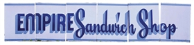 EMPIRE SANDWICH SINGLE-SIDED PORCELAIN SIX-PIECE SIGN