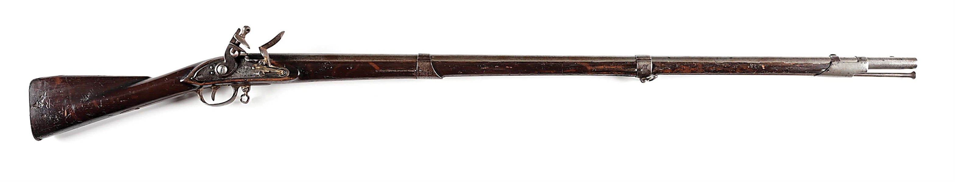 (A) US SPRINGFIELD MODEL 1795 FLINTLOCK MUSKET DATED 1811/1812.