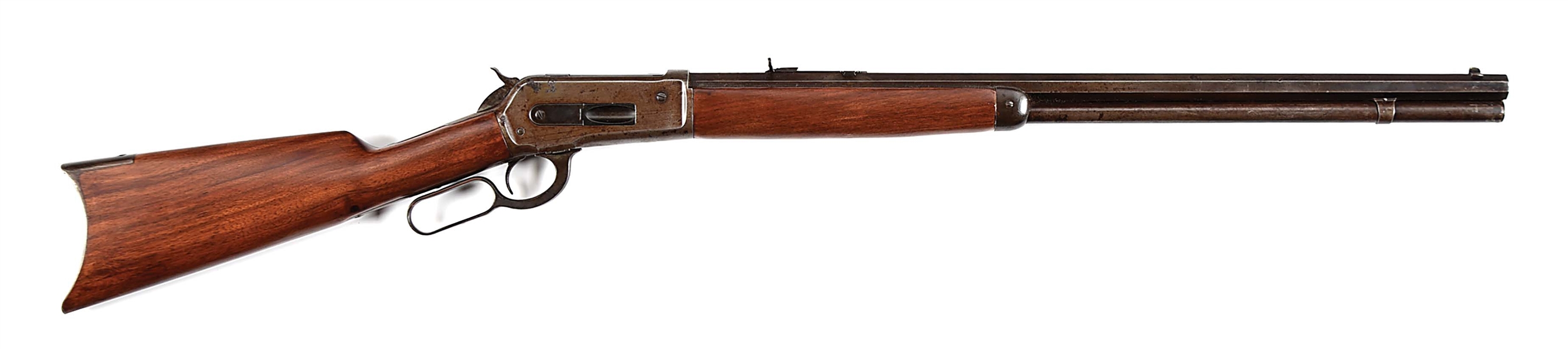 (A) WINCHESTER MODEL 1886 LEVER ACTION RIFLE (1891).