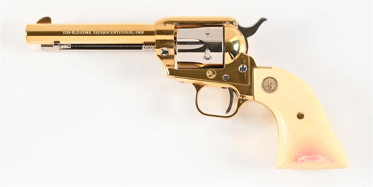 (C) COMMEMRATIVE COLT SINGLE ACTION FRONTIER SCOUT ALABAMA SESQUICENTENNIAL MODEL.