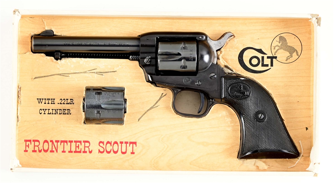 (C) COLT SINGLE ACTION FRONTIER SCOUT REVOLVER.