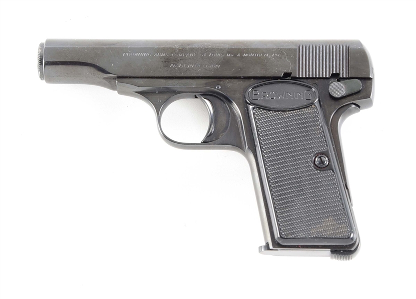 (C) BROWNING 1910 SEMI AUTOMATIC PISTOL IN .32 ACP.