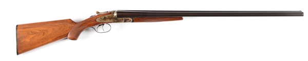 (C) LC SMITH FIELD GRADE FEATHERWEIGHT HAMMERLESS  SIDE BY SIDE SHOTGUN. 