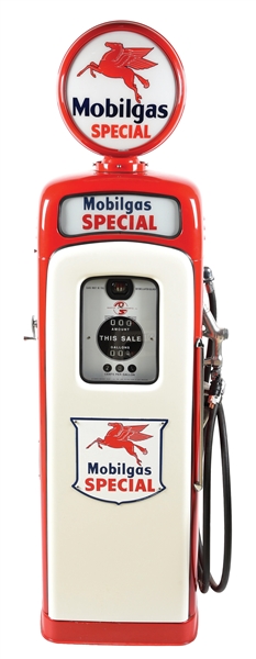 MARTIN & SCHWARTZ MODEL #80 GAS PUMP RESTORED IN MOBILGAS SPECIAL. 