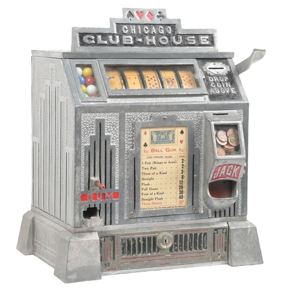 1¢ CHICAGO CLUBHOUSE POKER TRADE STIMULATOR W/ GUM