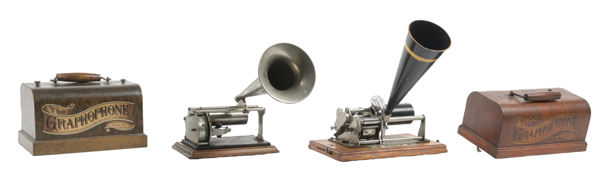 PAIR OF VINTAGE GRAPHOPHONES