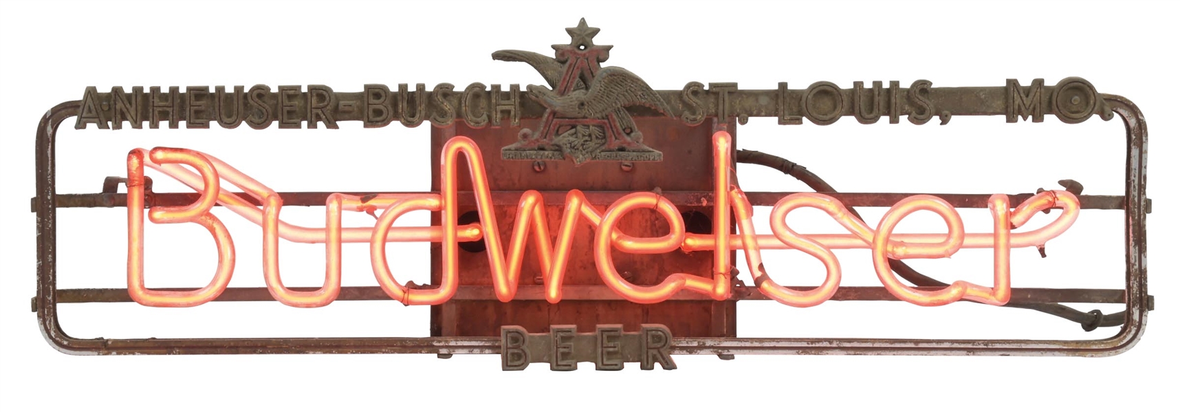 ORIGINAL BUDWEISER SKELETON NEON SIGN