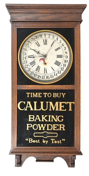 SESSIONS REGULATOR CLOCK ADVERTISING CALUMET BAKING POWDER