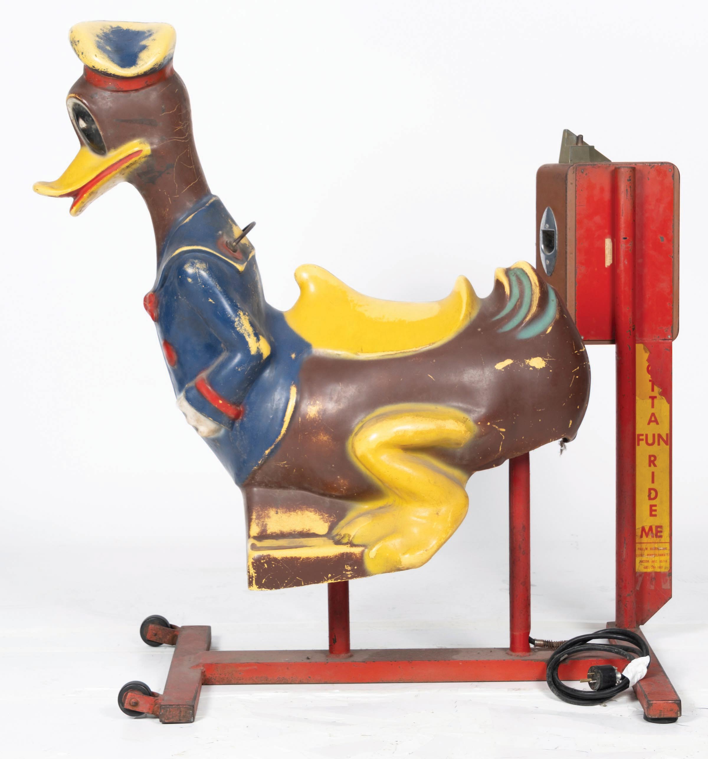 Duck Rider Lot Detail - DUCK KIDDIE RIDE