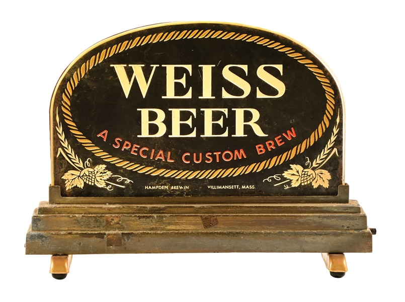 ORIGINAL COUNTER LIGHT-UP SIGN FOR WEISS BEER