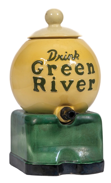 GREEN RIVER CERAMIC SYRUP DISPENSER