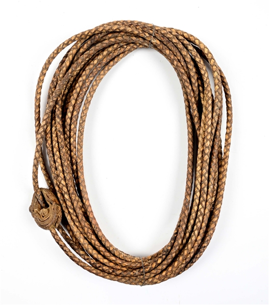 ANTIQUE 4 STRAND RAWHIDE REATA.