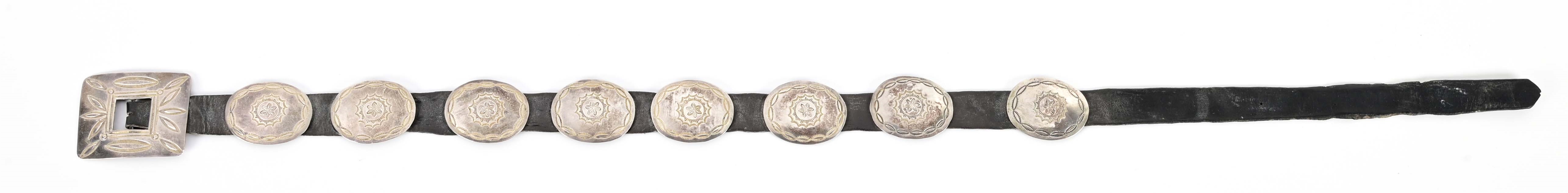  SOUTHWEST SILVER CONCHO BELT. 