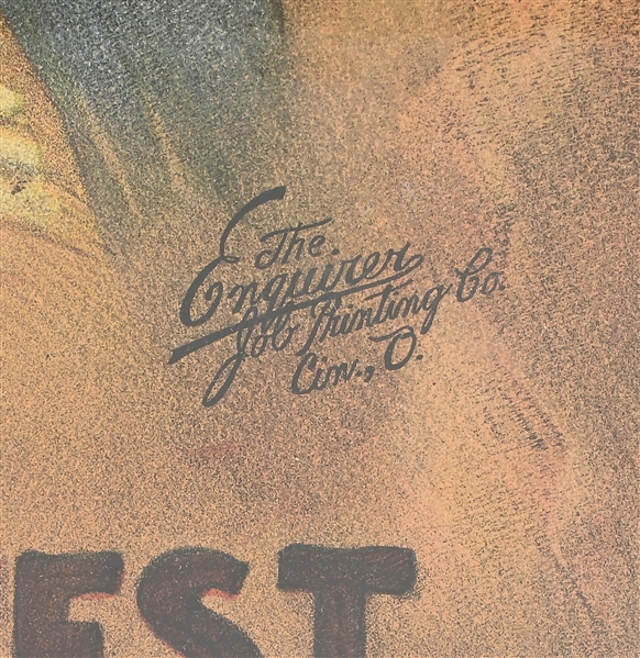 Lot Detail - BUFFALO BILL'S WILD WEST "CHIEF IRON TAIL" LITHOGRAPH