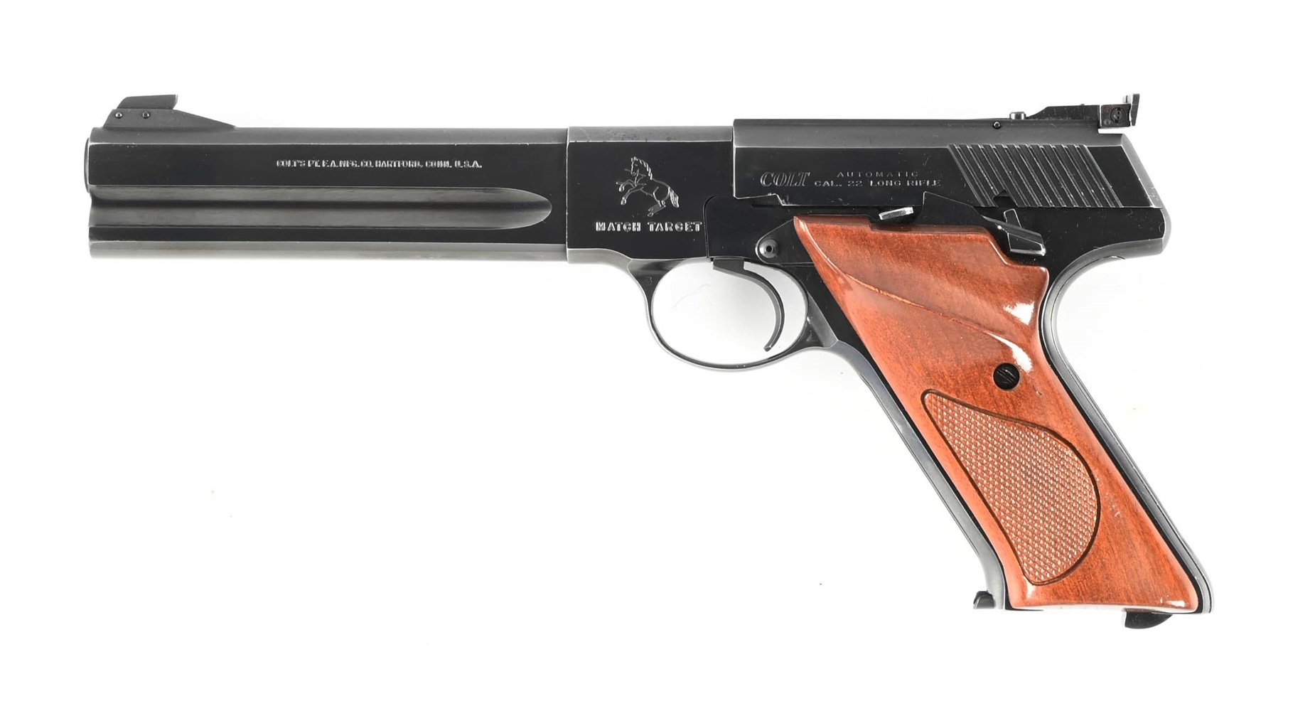 (C) COLT WOODSMAN MATCH TARGET SEMI AUTOMATIC TARGET PISTOL WIT HBOX.