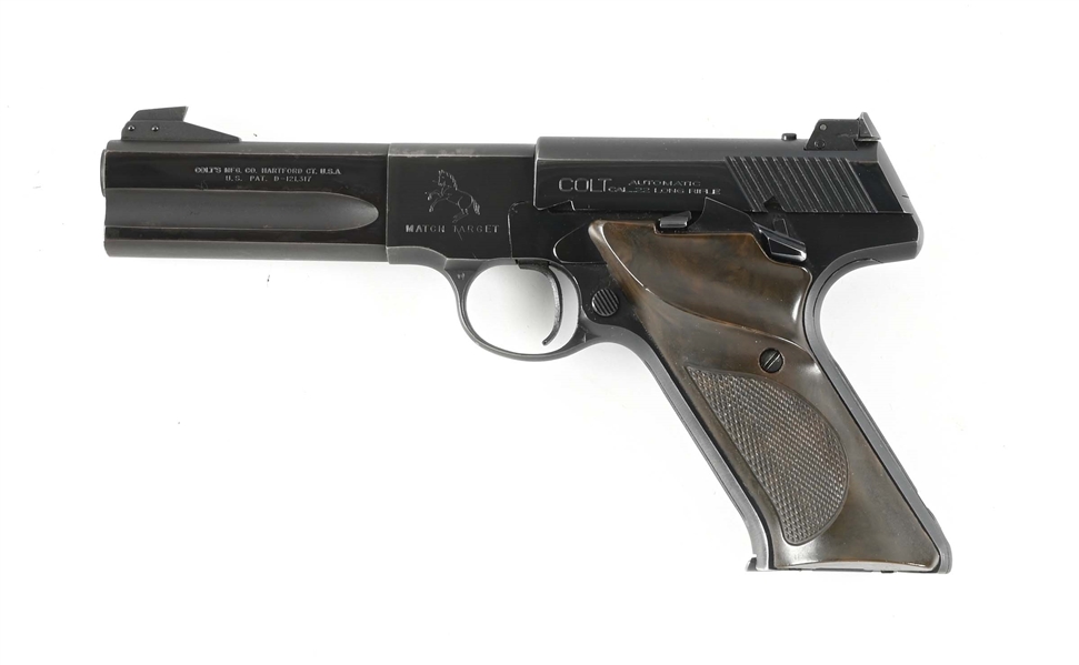 (C) COLT WOODSMAN MATCH TARGET SEMI AUTOMATIC PISTOL WITH BOX.