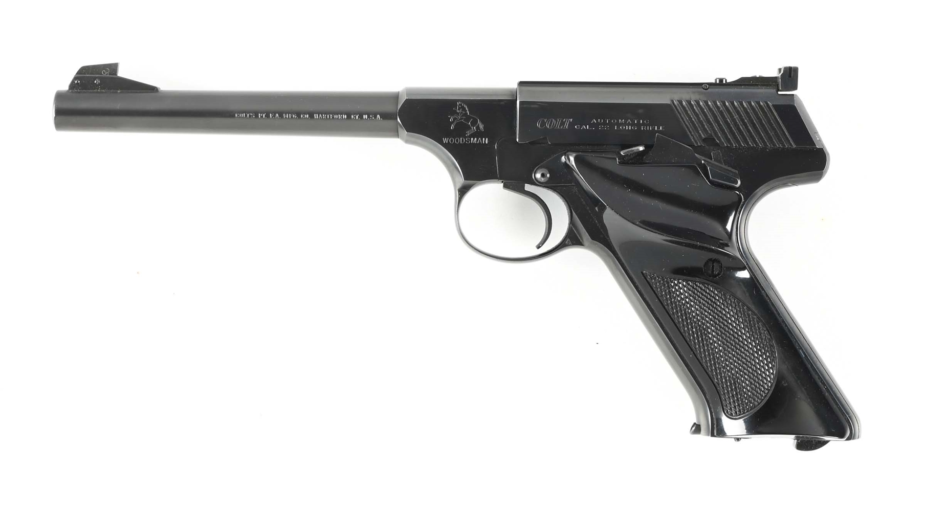 (C) COLT WOODSMAN SEMI-AUTOMATIC TARGET PISTOL WITH BOX.