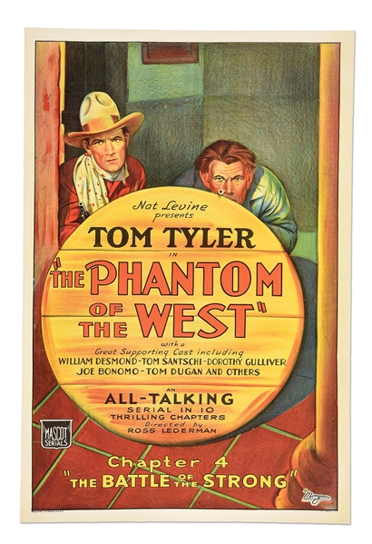 TOM TYLER - THE PHANTOM OF THE WEST POSTER 