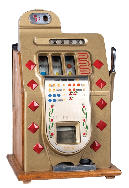 5¢ MILLS DIAMOND FRONT SLOT MACHINE