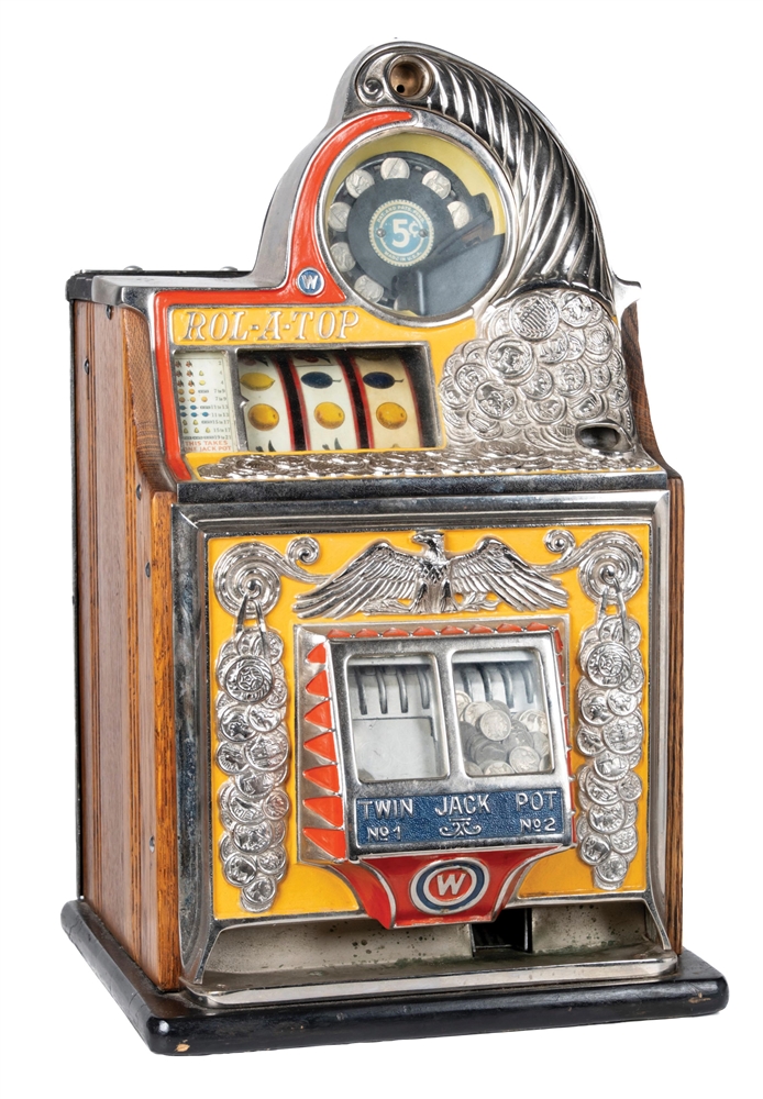 5¢ WATLING ROL-A-TOP COIN FRONT SLOT MACHINE