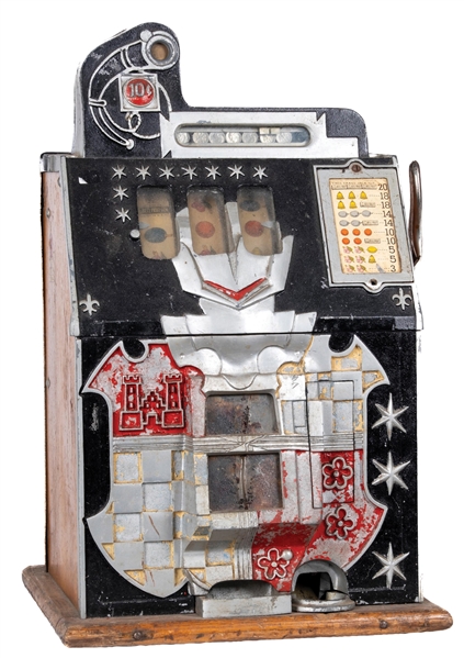 10¢ MILLS CASTLE FRONT SLOT MACHINE