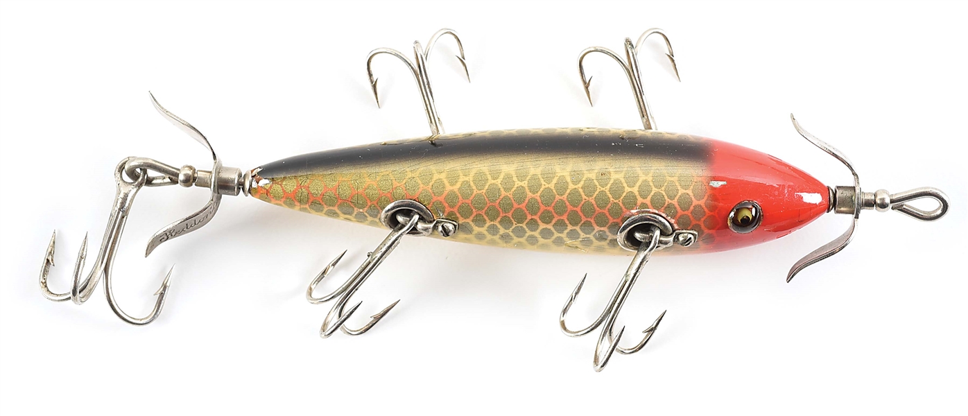 HEDDON 159PRH DOWAGIAC UNDERWATER MINNOW IN RED HEAD, SHINER SCALE