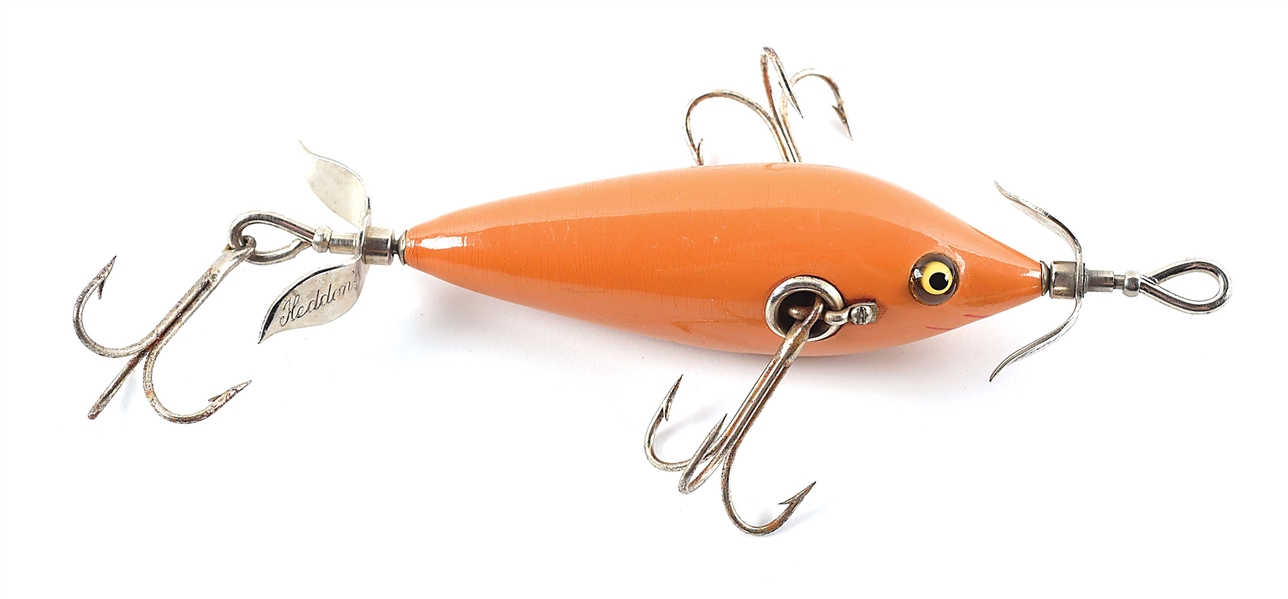 HEDDON 100 DOWAGIAC UNDERWATER MINNOW IN SPECIAL SOLID ORANGE