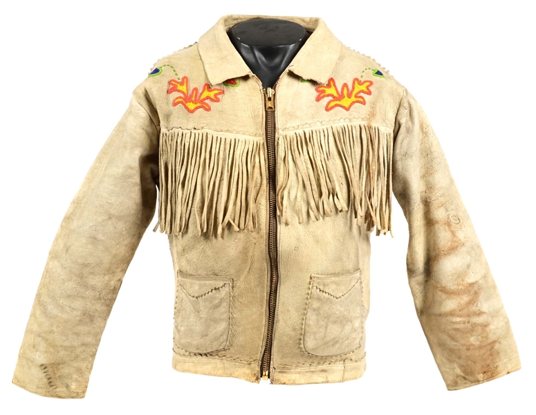 BEADED BUCKSKIN JACKET.