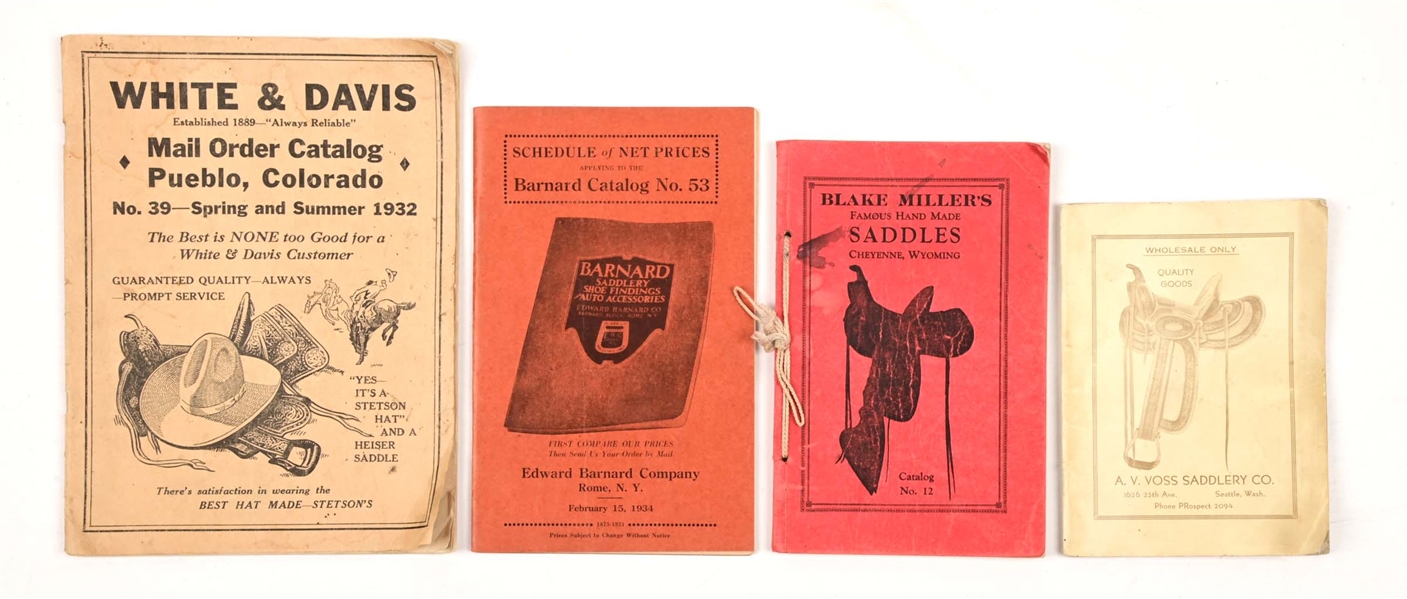 LOT OF 4: ANTIQUE SADDLERY CATALOGS.