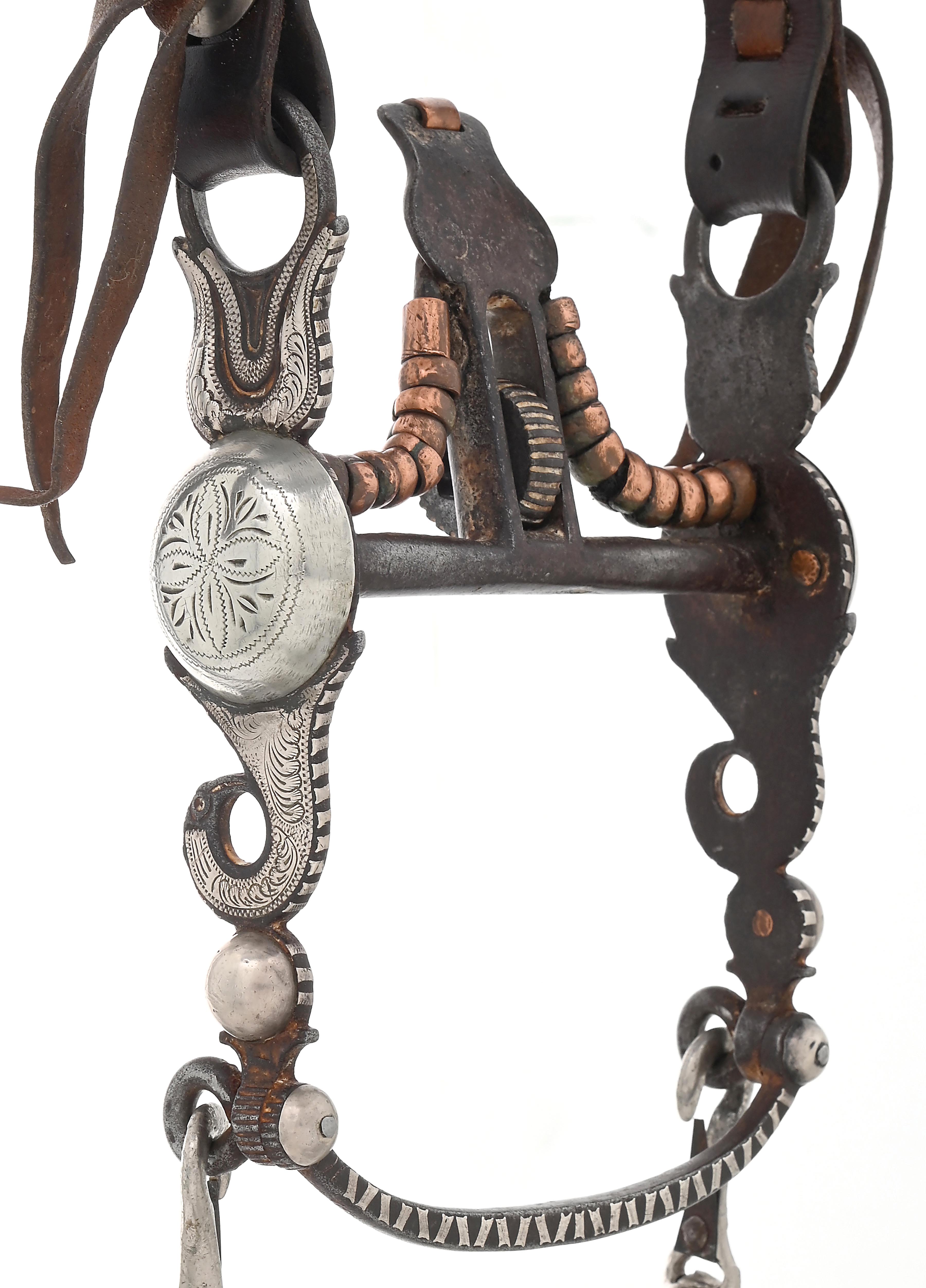 Lot Detail - UNUSUAL EARLY CALIFORNIA BIRD BIT ON HEADSTALL