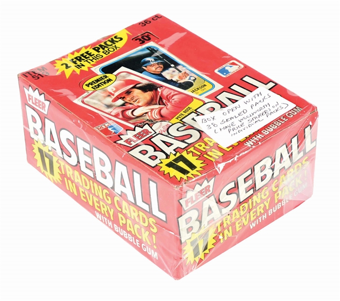 1981 FLEER BASEBALL WAX BOX