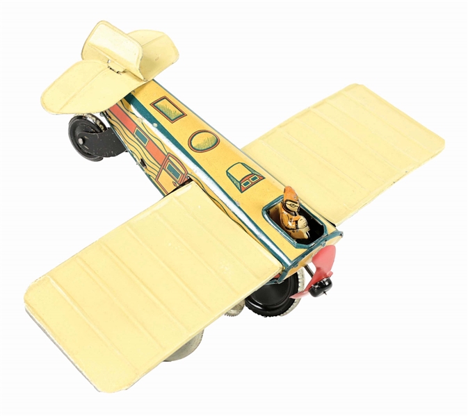 GERMAN SAM GUNTHERMAN TIN LITHO WIND-UP AIRPLANE TOY