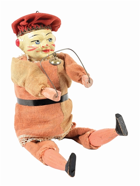 UNUSUAL EARLY PRE-WAR COMPOSITION GERMAN CLOWN SQUEAK TOY