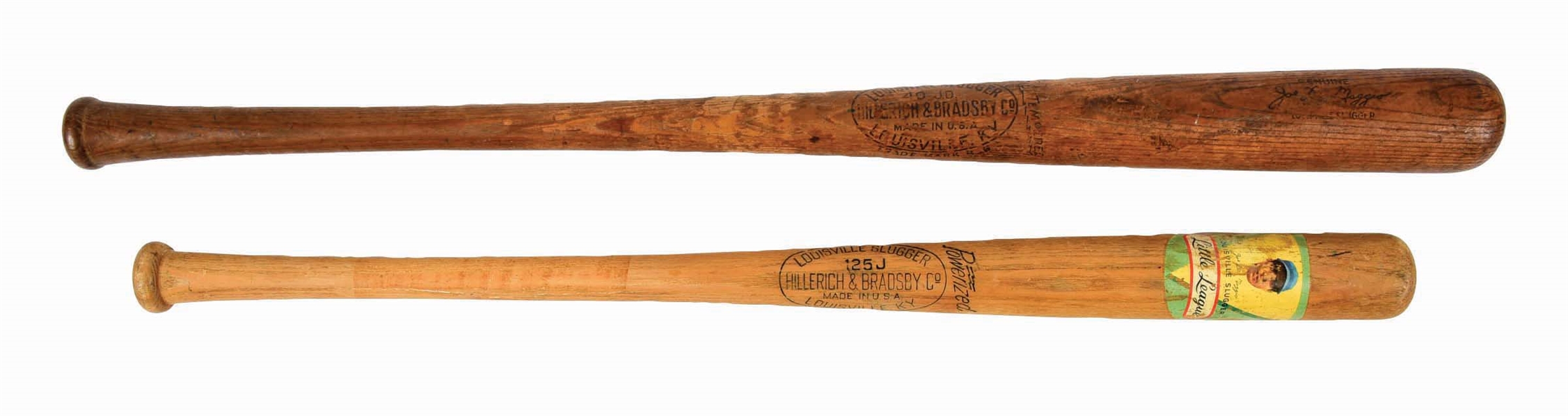 LOT OF 2: POST-WAR C. 1950S JOE DIMAGGIO STORE BOUGHT BATS